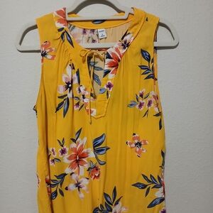 Old Navy Yellow Floral Blouse
